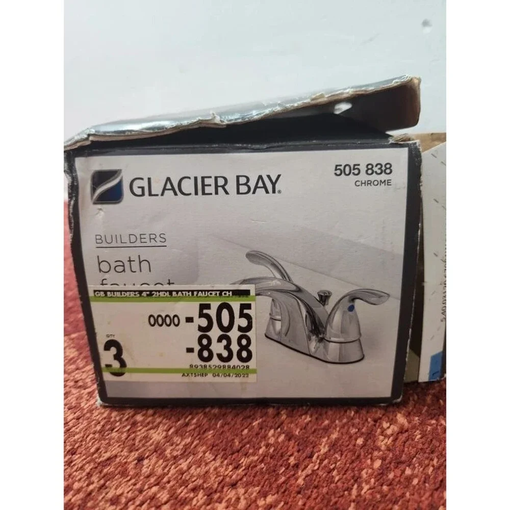 Glacier Bay Builders 4 In Centerset 2 Handle Bath Faucet Chrome HD67091W 6B01